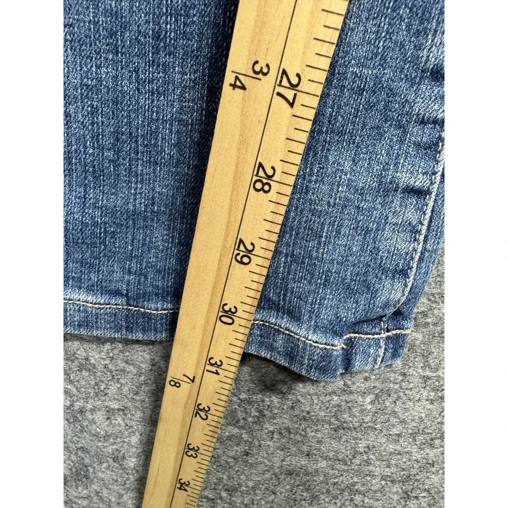 Clash Jeans womens 3 Distressed Blue Bootcut Embroidered‎ Western Boho Y2K